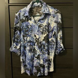 David Cline rolled up sleeve shirt size medium